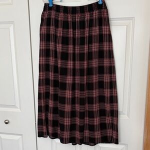 J. Jill Black and Red Plaid A-Line Skirt BNWT 🍀